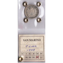 1898 1 Lira argento San Marino Quasi Fior di Conio Sigillata Periziata